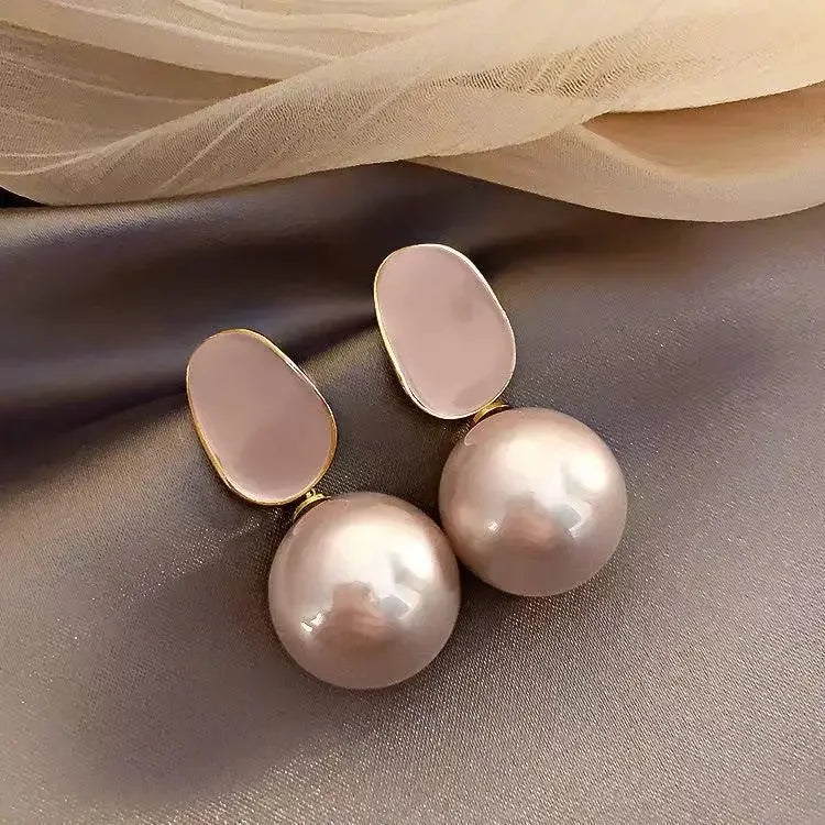 Korean Light Luxury Elegant Imitation Pearl Dangle Earrings - Trendora.es