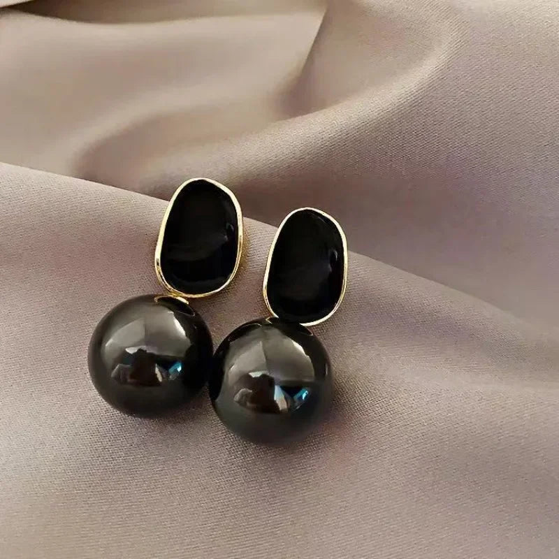 Korean Light Luxury Elegant Imitation Pearl Dangle Earrings - Trendora.es