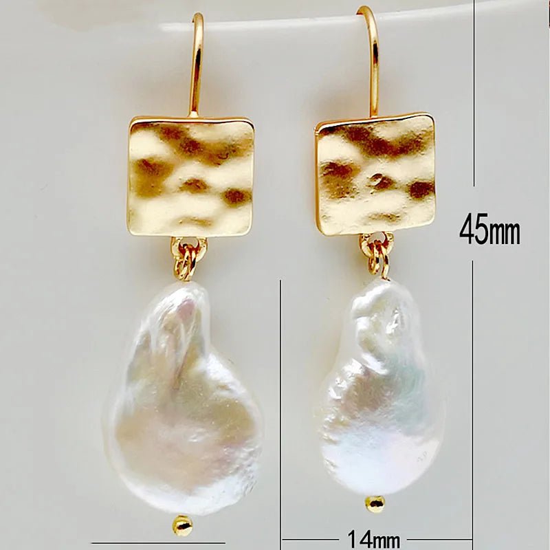 Natural Freshwater Pearl Dangle Earring - Trendora.es
