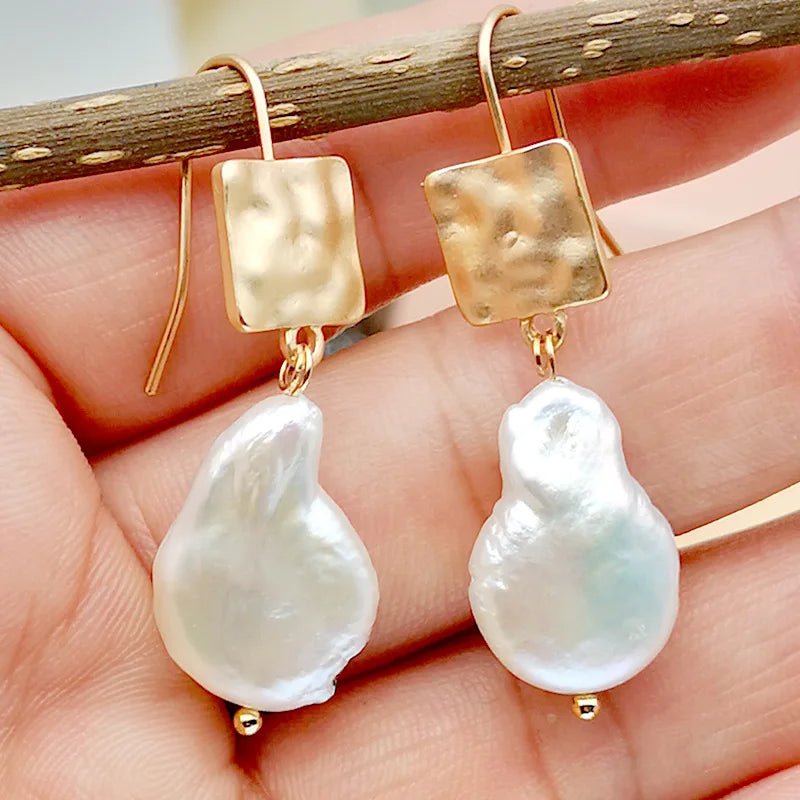 Natural Freshwater Pearl Dangle Earring - Trendora.es