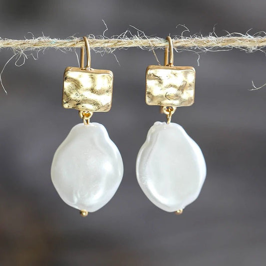 Natural Freshwater Pearl Dangle Earring - Trendora.es